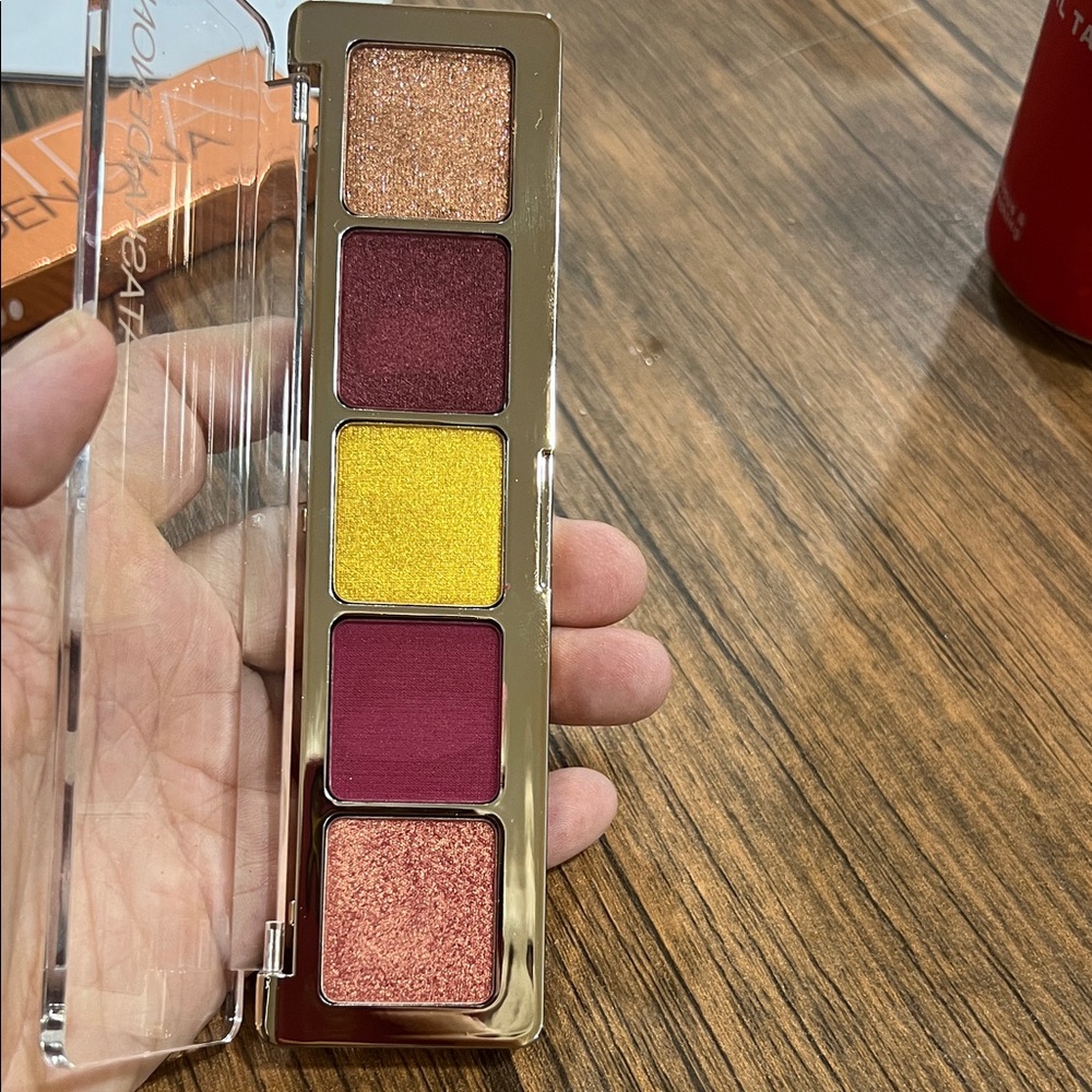 Natasha Denona Holiday Eyeshadow Palette - Pink, Burgundy, Yellow, Gold - Picture 3 of 4